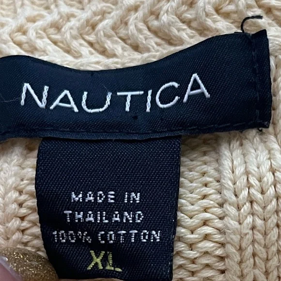 NAUTICA Light Yellow Crewneck 100% Cotton Ribbed Knit Sweater XL NWOT - Picture 11 of 12